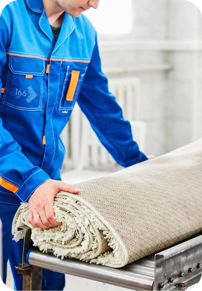 Стирка ковров в цеху